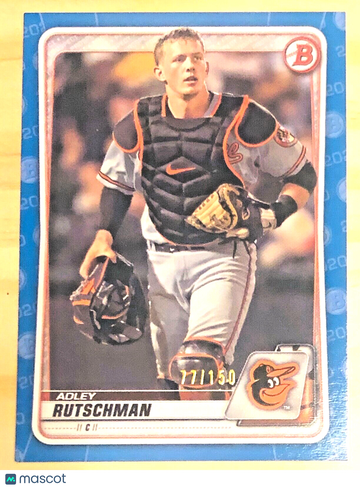 ADLEY RUTSCHMAN 2020 Bowman Draft #BD-154 BLUE Parallel SP #77/150 Orioles