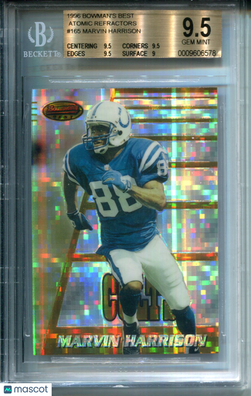 1996 Bowman's Best Atomic Refractors Marvin Harrison #165 BGS 9.5