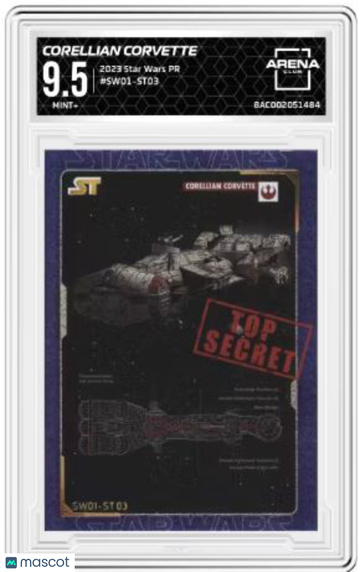 2023 Star Wars PR Corellian Corvette #SW01-ST03 Arena Club 9.5