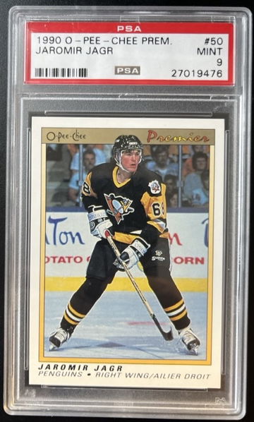 1990 O-Pee-Chee Premier Jaromir Jagr #50 PSA 9