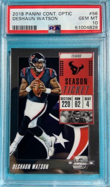 2018 Contenders Optic Deshaun Watson #56 Houston Texans PSA 10 Gem Mint Pop 1