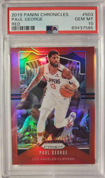 Paul George 2019 chronicles red prizm sp /149