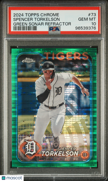 2024 Topps Chrome Spencer Torkelson #73 Green Sonar Refractor PSA 10