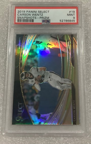 2019 Select Silver Snapshots Carson Wentz Colts PSA 9