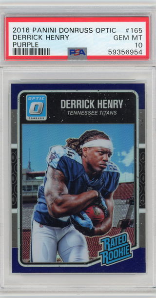 2016 Panini Donruss Optic Derrick Henry #165 Purple PSA 10