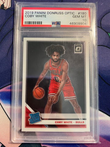 Coby White 2019 Donruss Optic Rated Rookie PSA 10 (04)