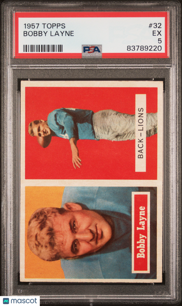 1957 Topps Bobby Layne #32 PSA 5 EX Detroit Lions