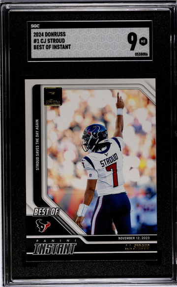 2024 Donruss #1 Cj Stroud Best Of Instant SGC 9