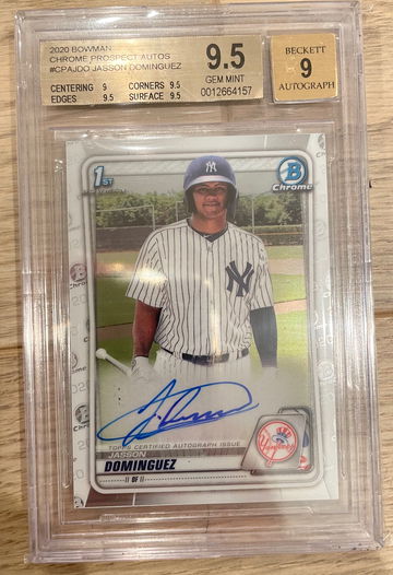 Jasson dominguez bowman chrome auto bgs 9.5 / 9