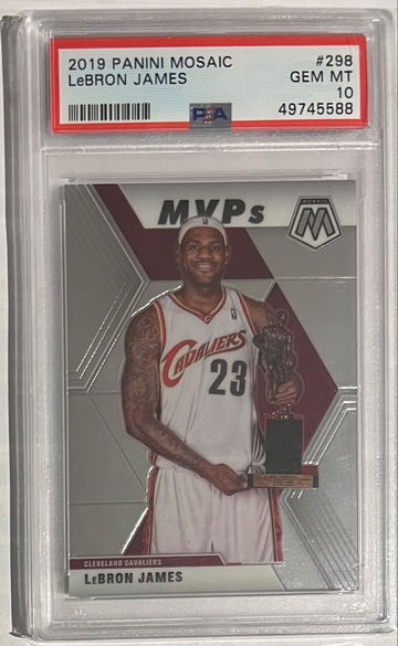 2019 Mosaic MVP LeBron James PSA 10 Cavaliers Lakers