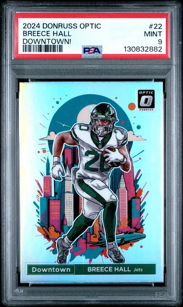 2024 Optic Downtown Breece Hall #22 PSA 9