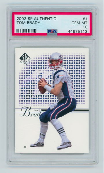 2002 SP Authentic Tom Brady #1 PSA 10
