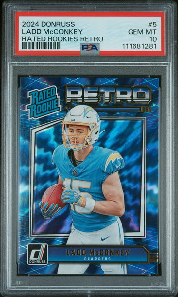 2024 Rated Rookies Retro Ladd Mcconkey #5 PSA 10
