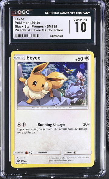 2019 Pokémon Sun & Moon Black Star Promo Eevee #SM235 CGC 10