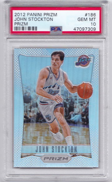2012 John Stockton Prizm Silver PSA 10