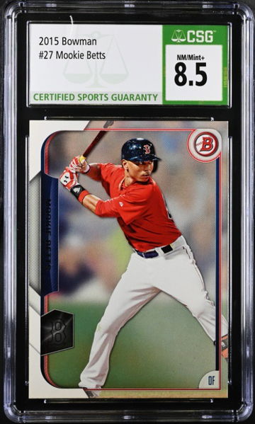 2015 Bowman 27 Mookie Betts CSG 8.5 NM/Mint+
