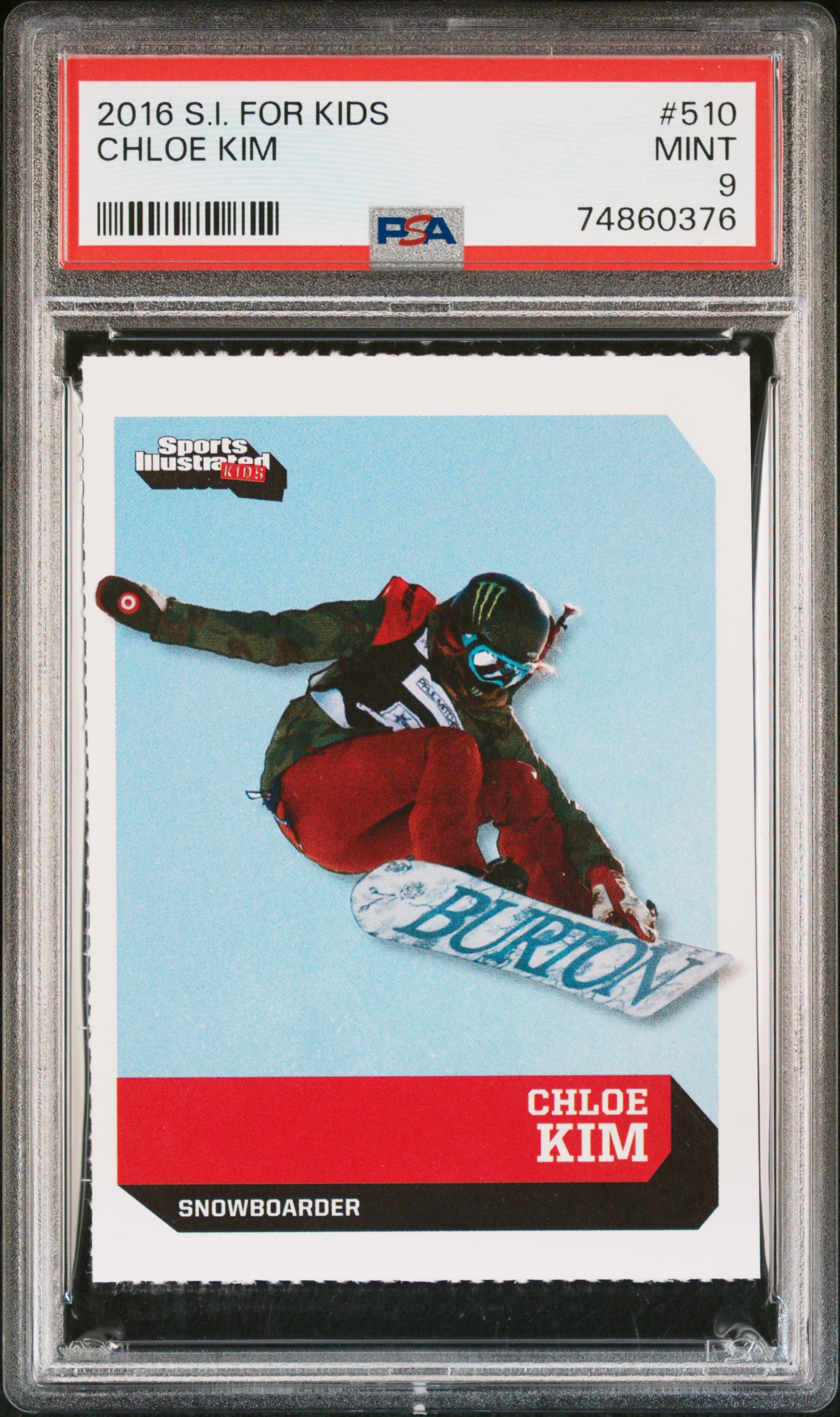 Chloe Kim 2016 S.I. For Kids  #510 PSA 9