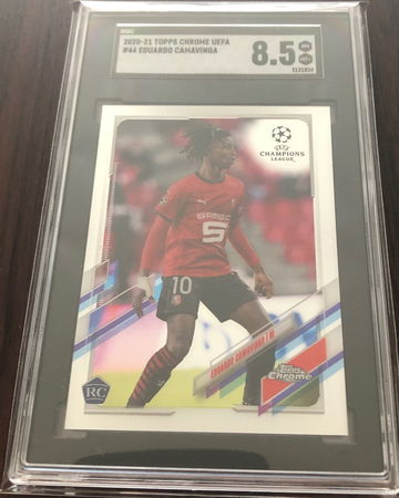 Eduardo camavinga topps chrome uefa 2020-2021 sgc 8.5