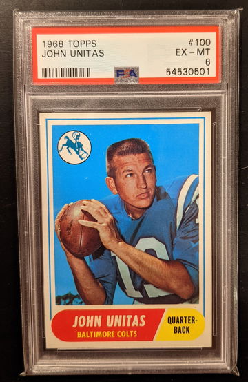 1968 Topps Johnny Unitas PSA 6 Centered