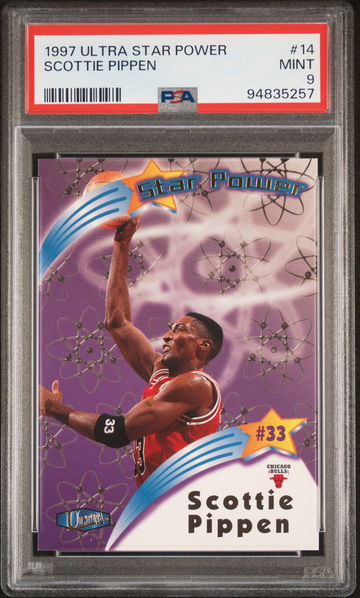 1997 STAR SCOTTIE PIPPEN ULTRA POWER #14 PSA 9 BK.A2.49