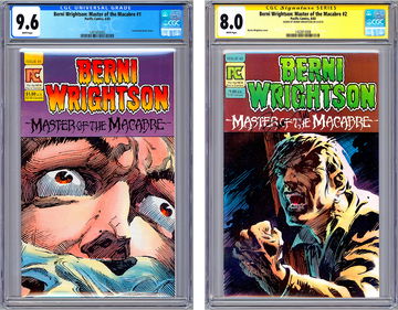 BERNI WRIGHTSON MASTER OF MACABRE #1-2 CGC 9.6-8.0 ISSUE #2 SIGND WRIGHTSON 1983