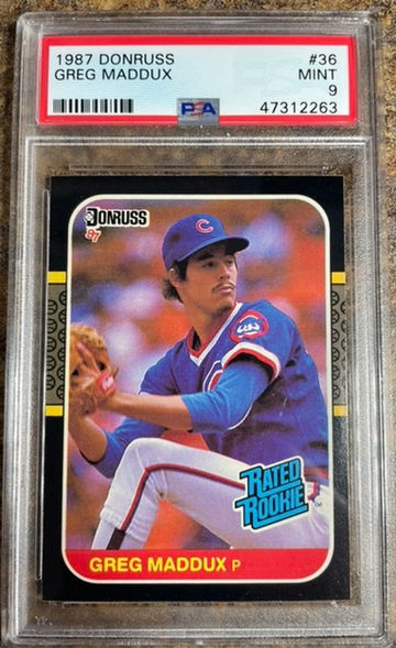 Greg Maddux 1987 Donruss RC PSA 9