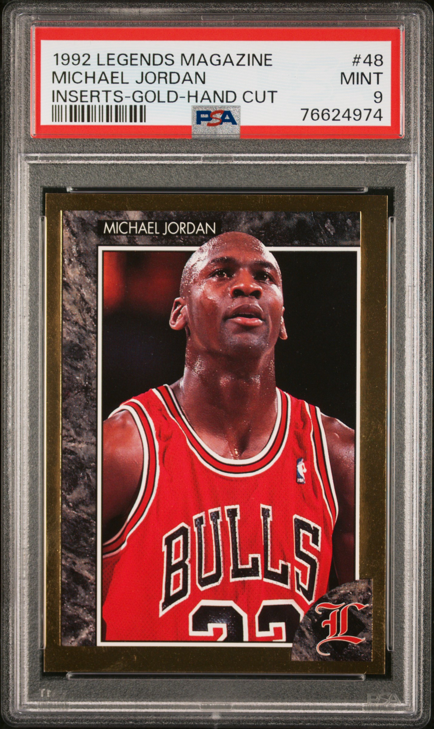 Michael Jordan 1992 Legends Magazine Inserts GOLD #48 PSA 9