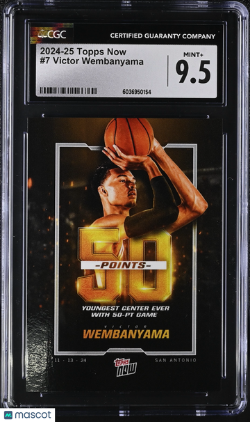 2024-25 Topps Now Victor Wembanyama #7 CGC 9.5
