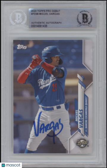 2020 Topps Pro Debut Miguel Vargas #PD98 BGS Authentic