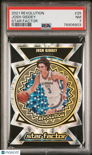 2021 Panini Revolution Star Factor Josh Giddey #25 PSA 7