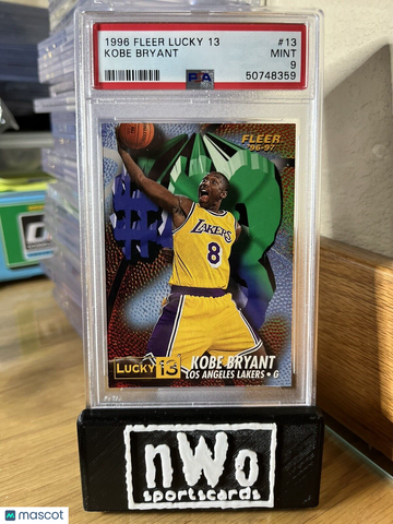 Kobe Bryant 1996-97 Fleer Prize Lucky 13 #13 PSA 9 MINT Rookie RC HOF