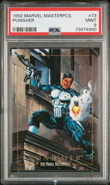 1992 Marvel Masterpieces PUNSIHER #73 PSA 9