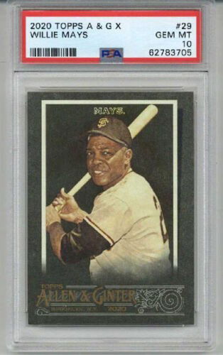 2020 TOPPS ALLEN & GINTER X #300 WILLIE MAYS CARD GIANTS PSA 10 LOW POP RARE