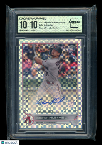 2022 Topps Chrome Update X-Fractor Cooper Hummel #AAC-CH /125 Autograph RC Arena Club 10 Auto 10
