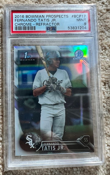 2016 Fernando Tatis Bowman 1st /499 refractor prospects psa 9