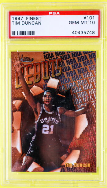 Tim Duncan RC 1997 Topps Finest PSA 10 #101