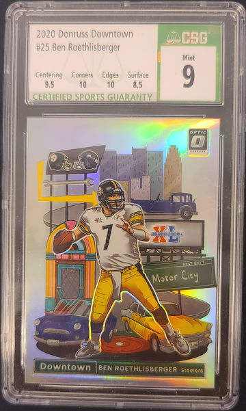 2020 Optic # DT-25 Ben Roethlisberger CSG 9 Mint Downtown SSP Strong Subs Steele