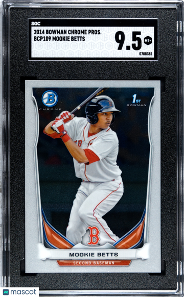 2014 Bowman Chrome Draft Mookie Betts #BCP109 SGC 9.5
