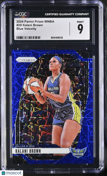 2024 Panini Prizm WNBA Kalani Brown #29 Blue Velocity CGC 9