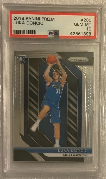 2018 Prizm Luka Doncic Rookie Rc #280 Psa 10 Gem Mint Dallas 
