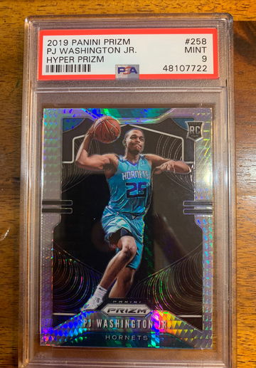 PJ Washington Jr Prizm hyper Psa 9 mint #258 hornets 