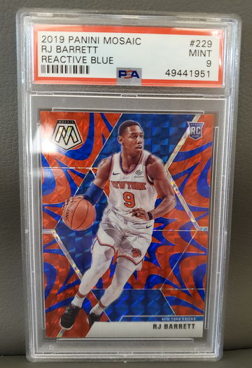 RJ Barrett mosaic blue reactive psa 9