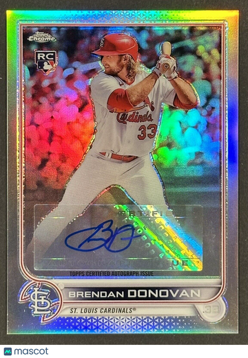 2022 Topps Chrome Update Brendan Donovan AUTO RC #AC-BDO St. Louis Cardinals