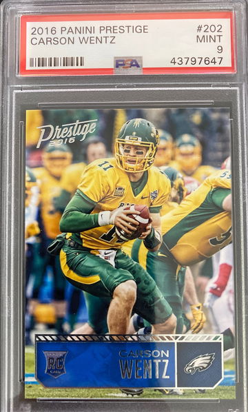 Carson Wentz 2016 Prestige PSA 9
