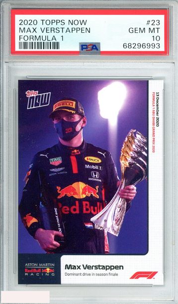 2020 TOPPS NOW MAX VERSTAPPEN #23 FORMULA 1 ASTON MARTIN RED BULL PSA 10 GEM MT