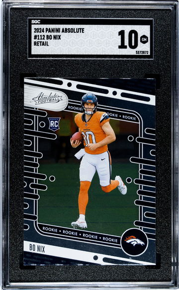 2024 Panini Absolute #112 Bo Nix Retail SGC 10