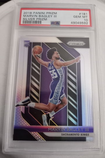 2018 Panini Prizm Marvin Bagley III Silver Prizm Rookie RC 181 PSA 10 GEM MINT Detroit Pistons Sacramento Kings 