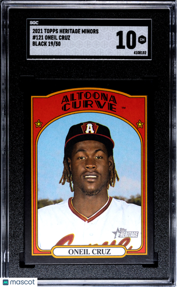 2021 Topps Heritage Minors Oneil Cruz #121 Black SGC 10