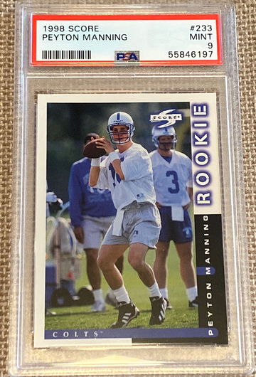 SCORE PAYTON MANNING PSA 9