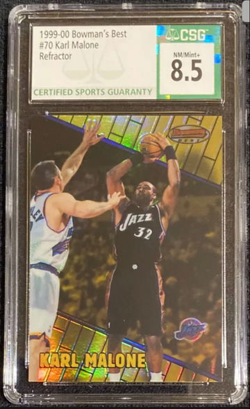 Karl Malone Refractor Card